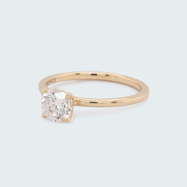 Emma .80ct Round White Diamond Engagement Ring - Eliza Page
