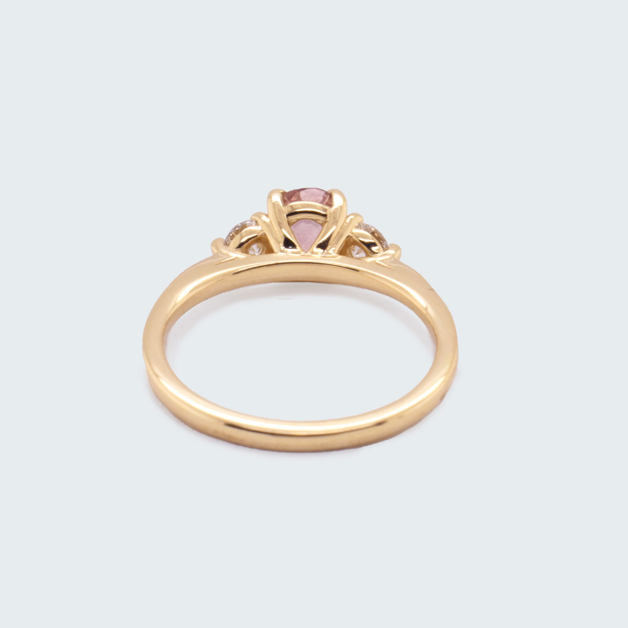 Cecile .88ct Oval Pink Sapphire Engagement Ring - Eliza Page