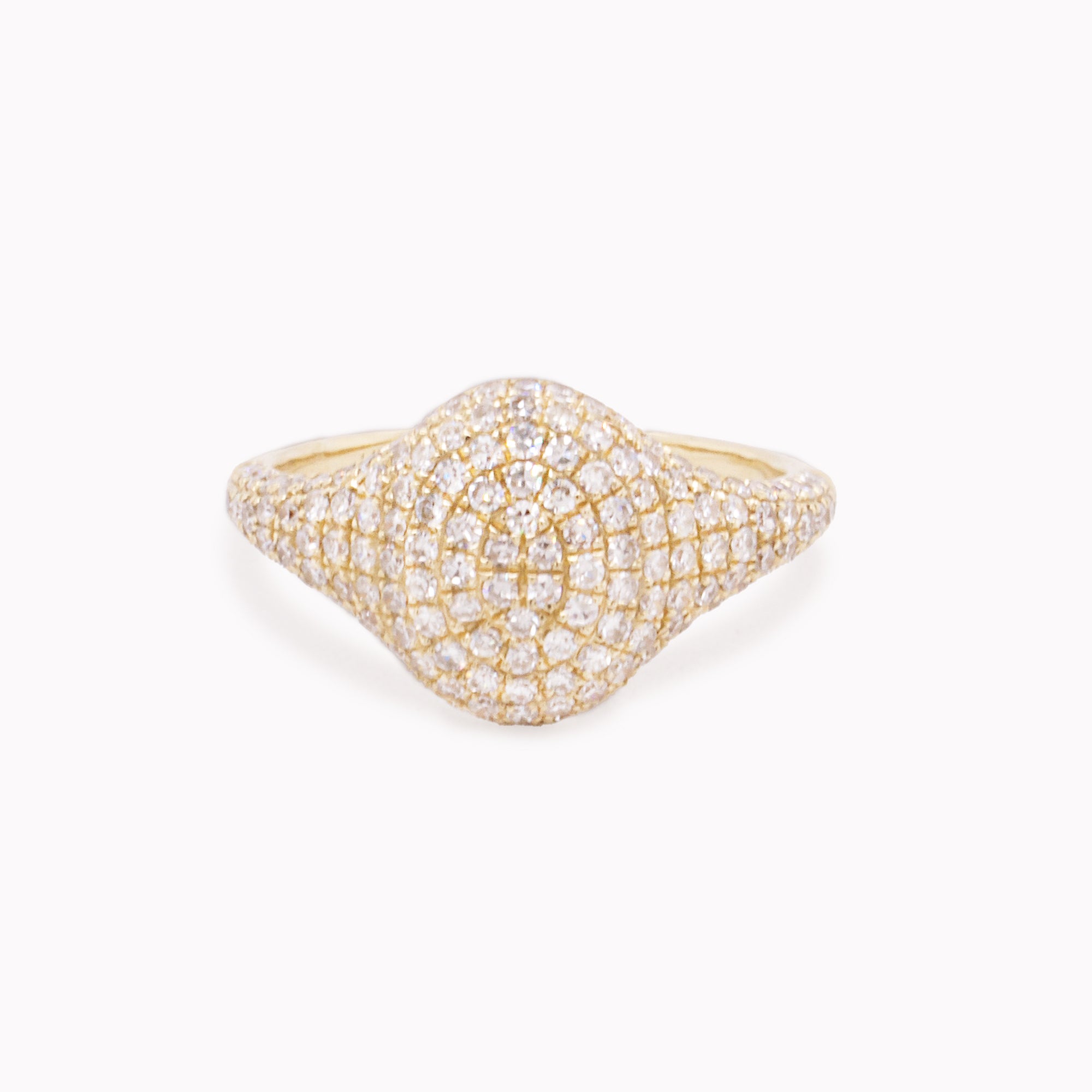 Pavé Diamond Oval Pinky Ring