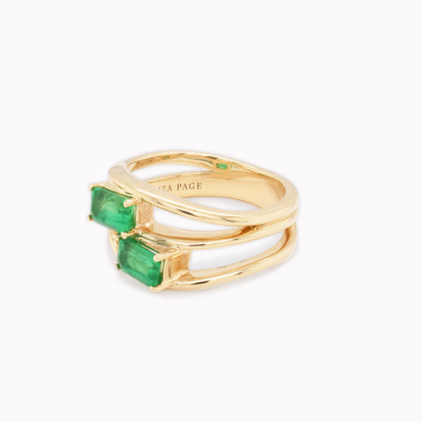 Sadie 1.04ct Emerald Engagement Ring