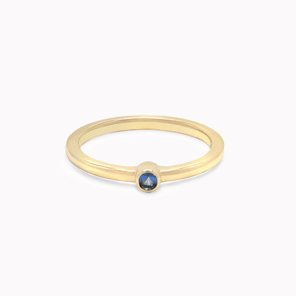 Single Birthstone Stack Ring