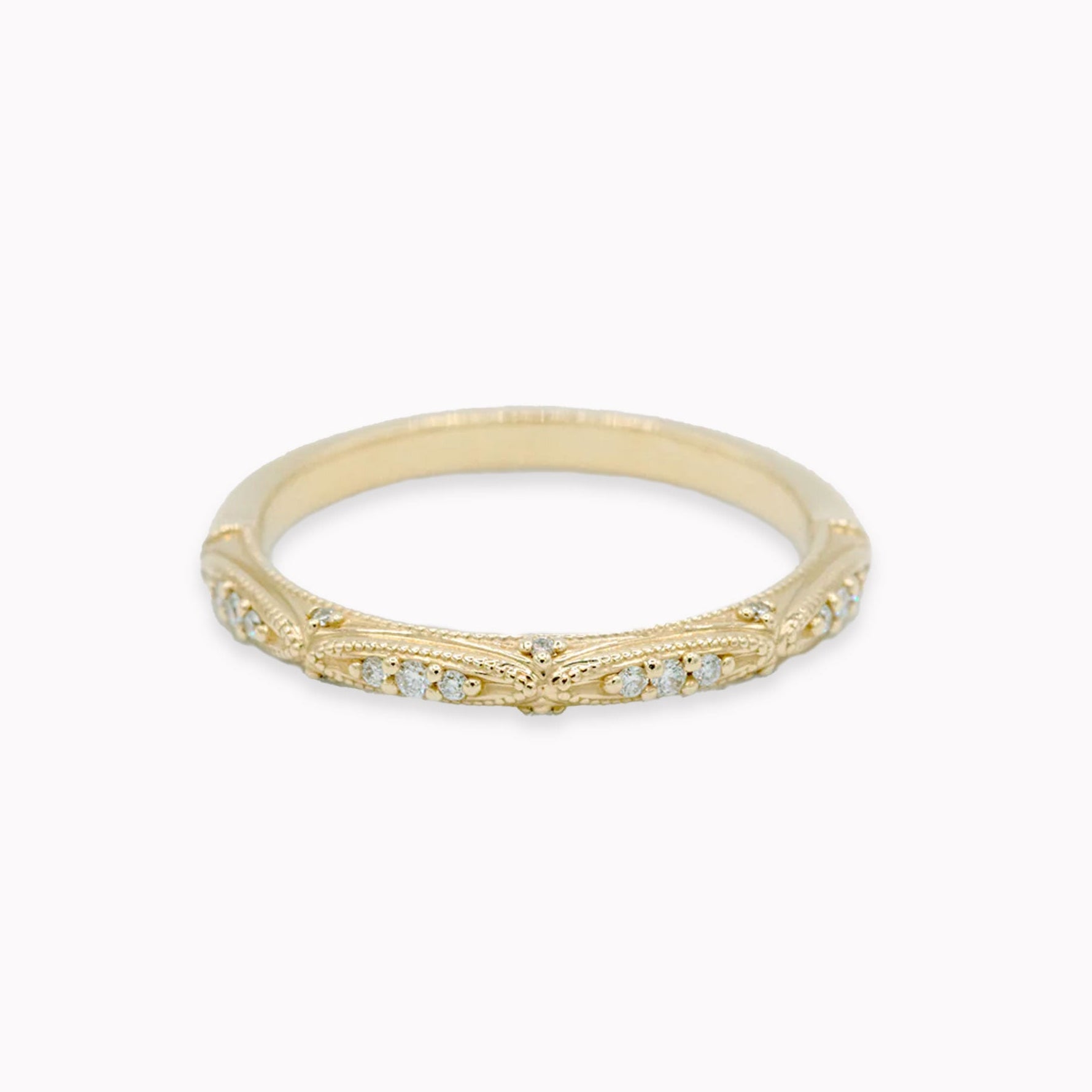 Vintage Style Diamond Wedding Band