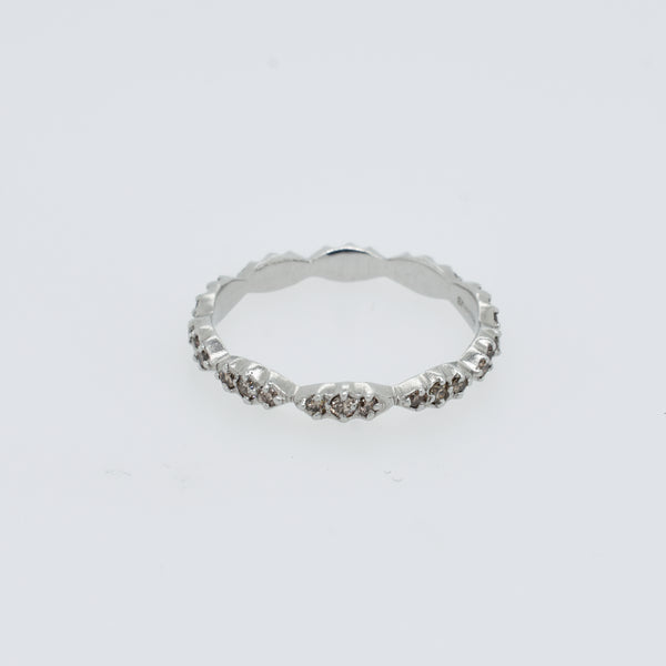 Champagne Diamond Wave Stack Ring - Eliza Page