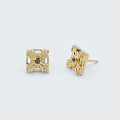 18ct White Gold Single Stone Claw Set Round Brilliant Cut Diamond Earrings