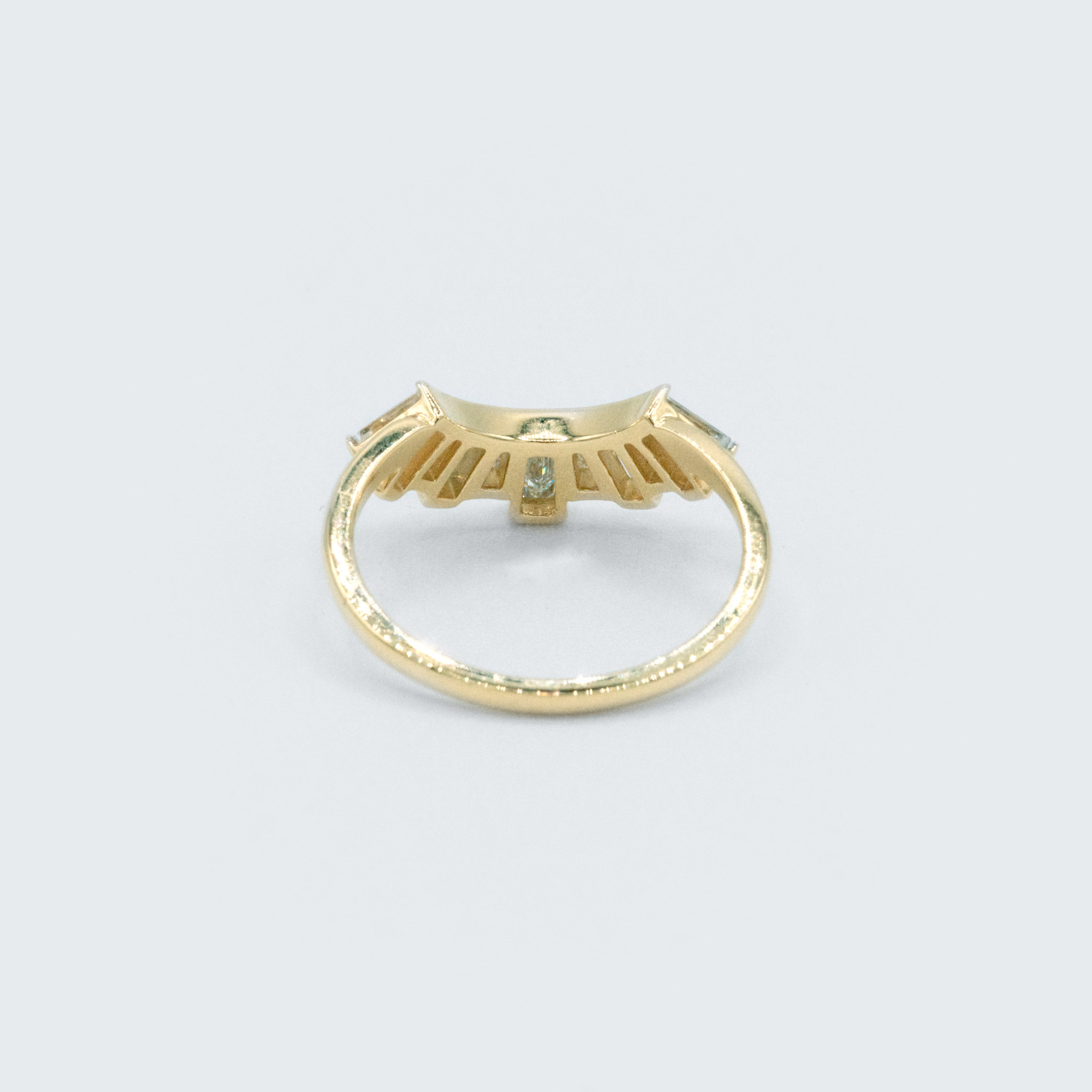 Tapered Diamond Baguette Tiara Ring - Eliza Page