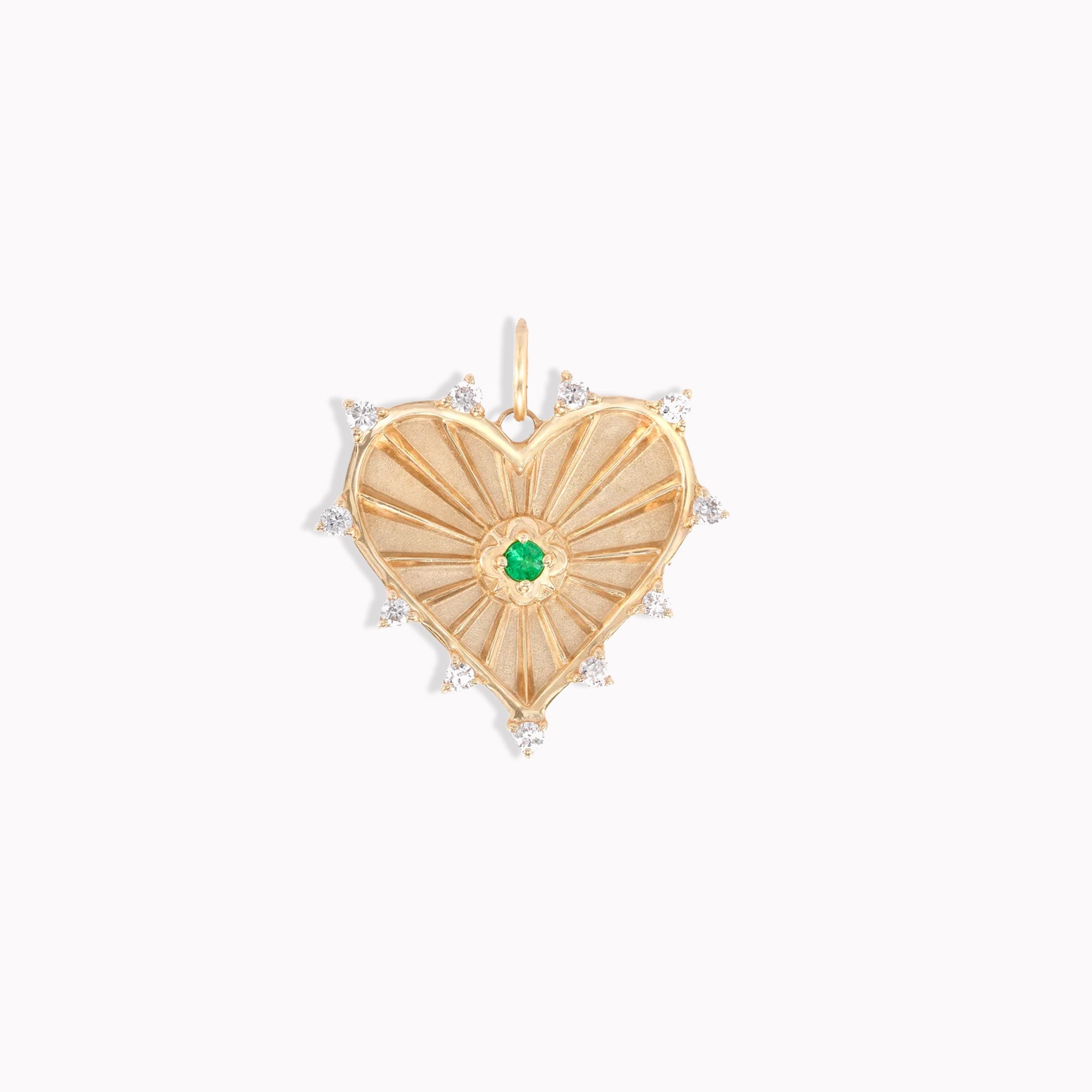 Medium Radiant Heart Emerald Medallion 18mm