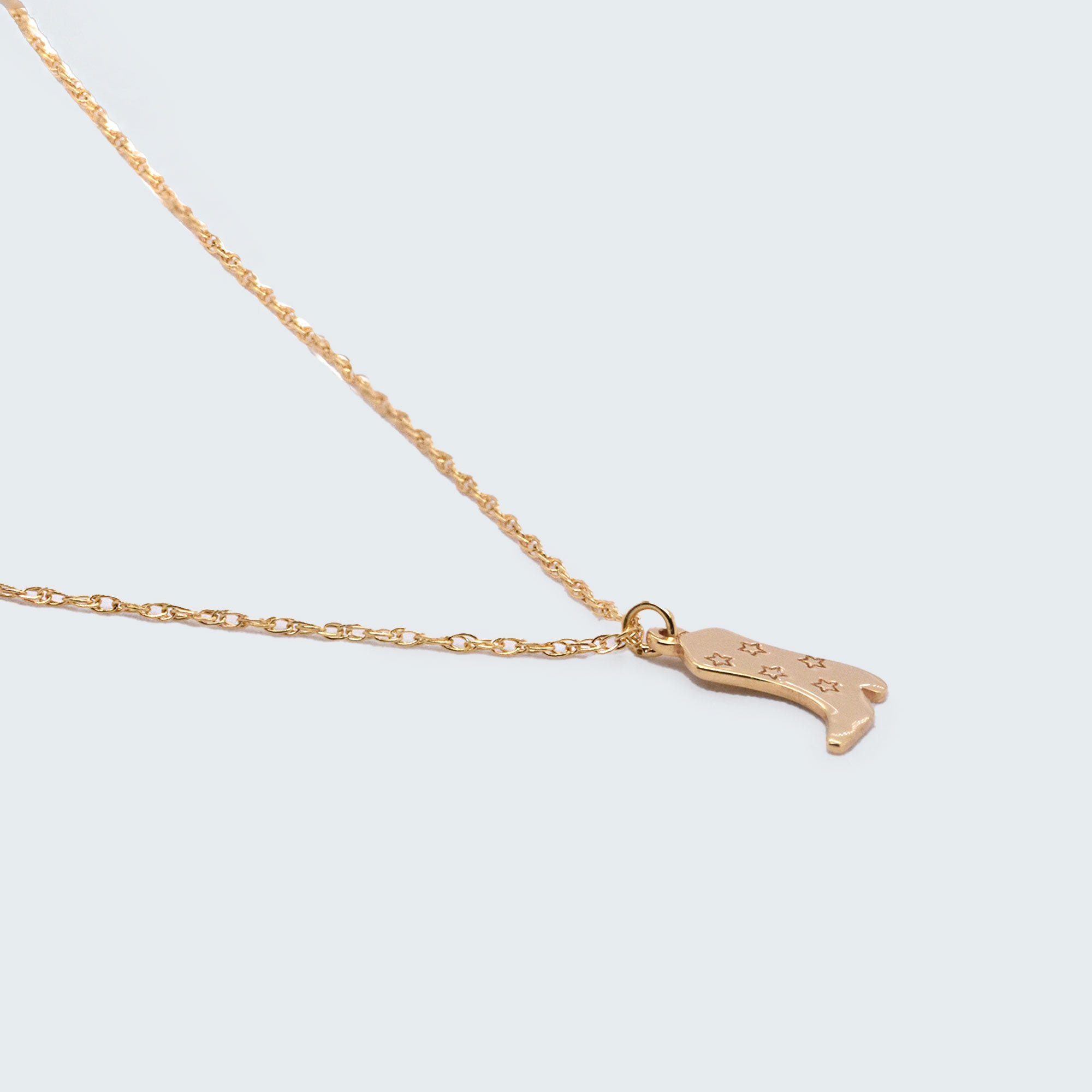 Mini Cowboy Boot Necklace - Eliza Page