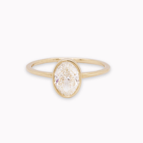 Jane 1.01ct Oval White Diamond Engagement Ring