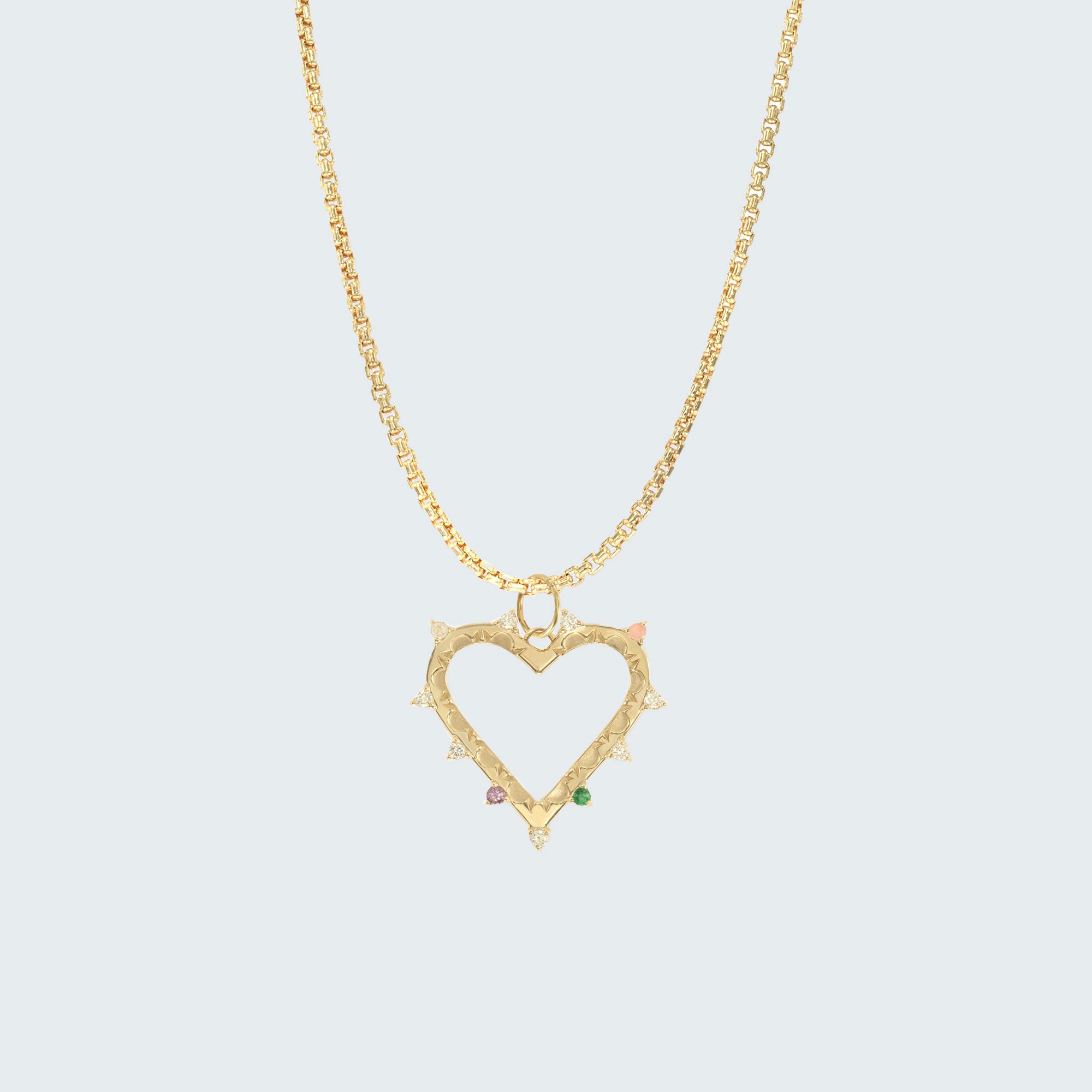 Medium Open Heart Medallion "Love" - Eliza Page