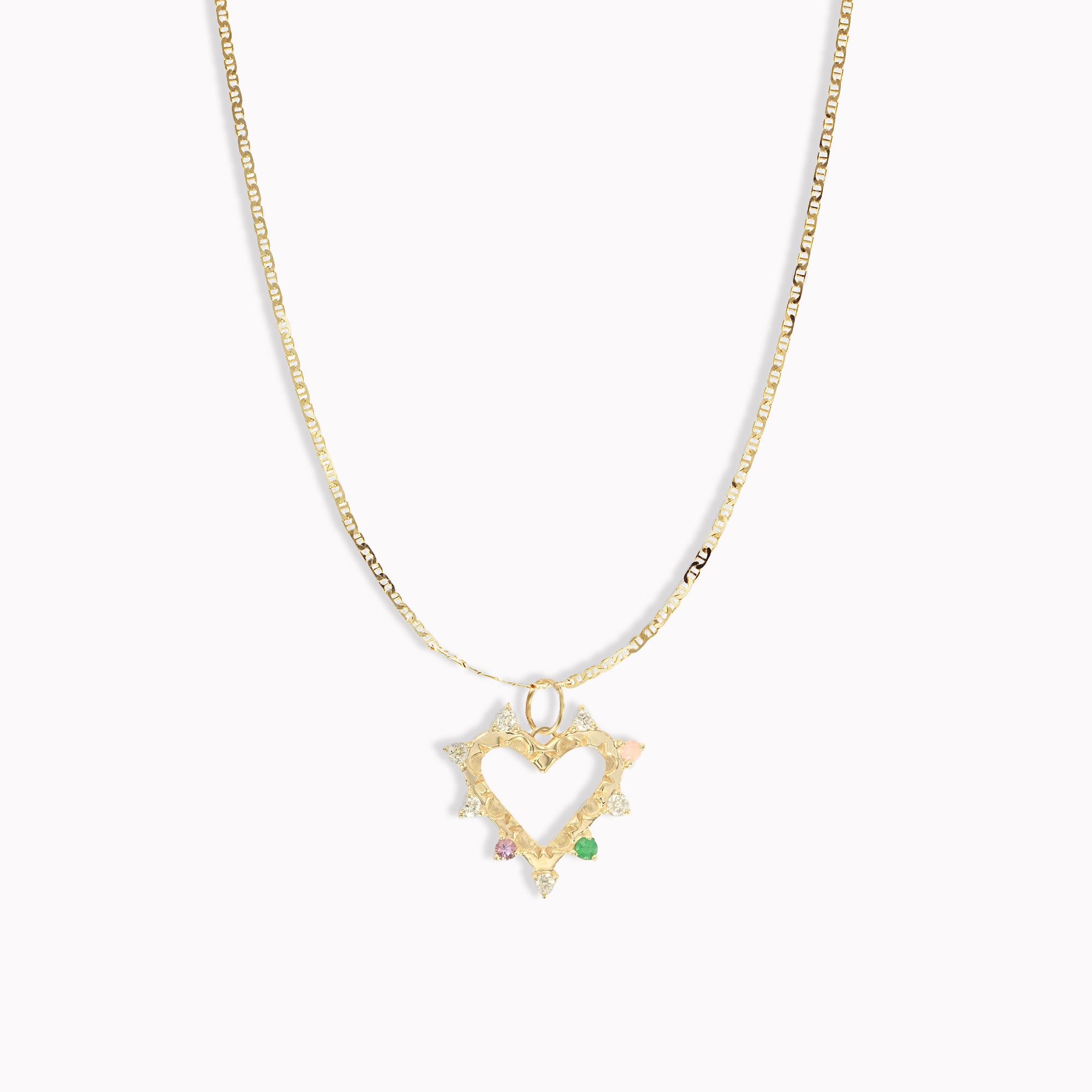 Small Open Heart Medallion "Love" 12mm