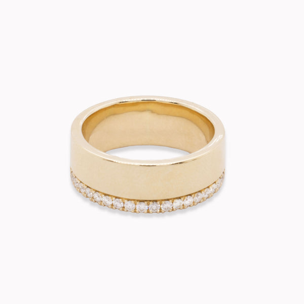 Wide Diamond Accent Ring