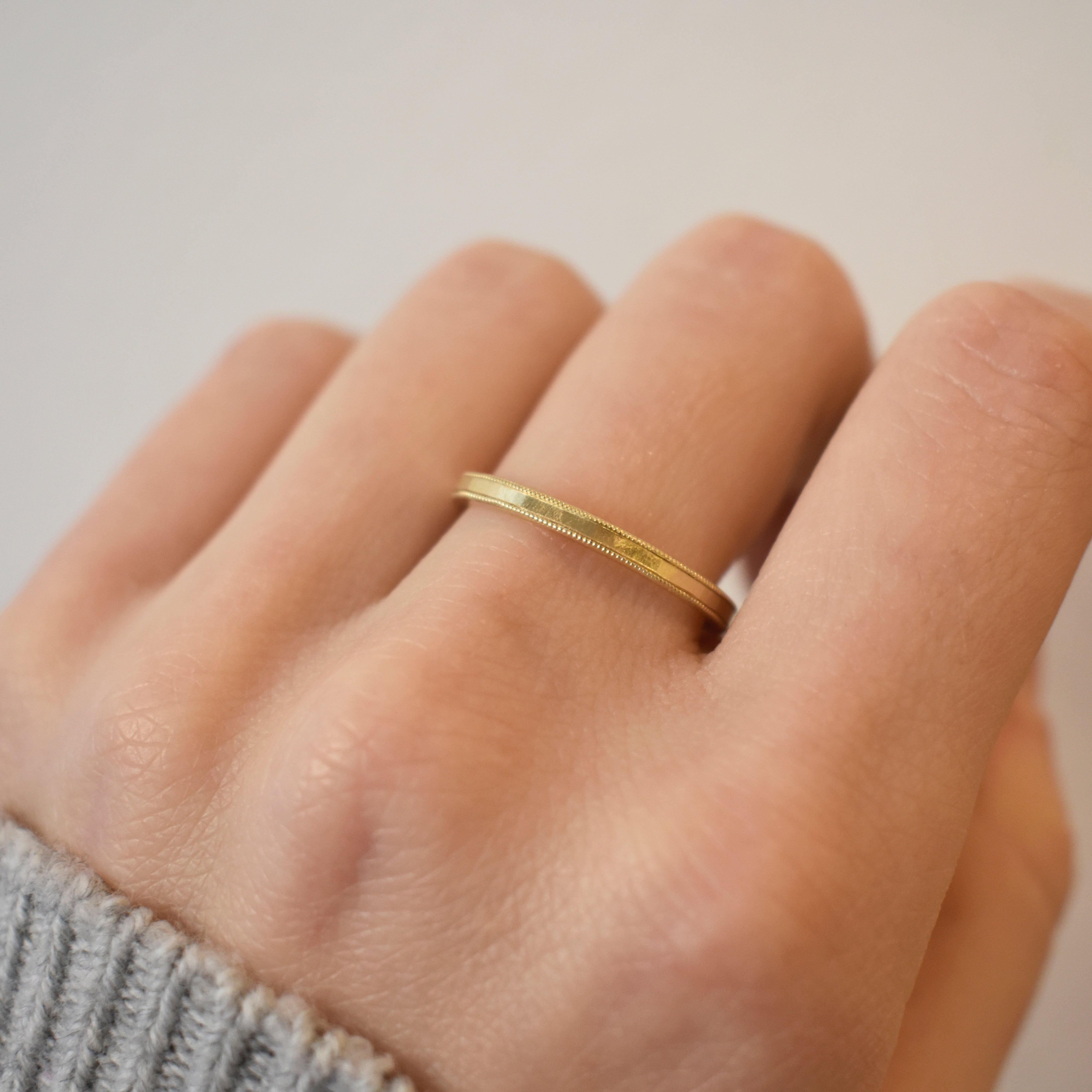 Milgrained Hammered Band - Eliza Page