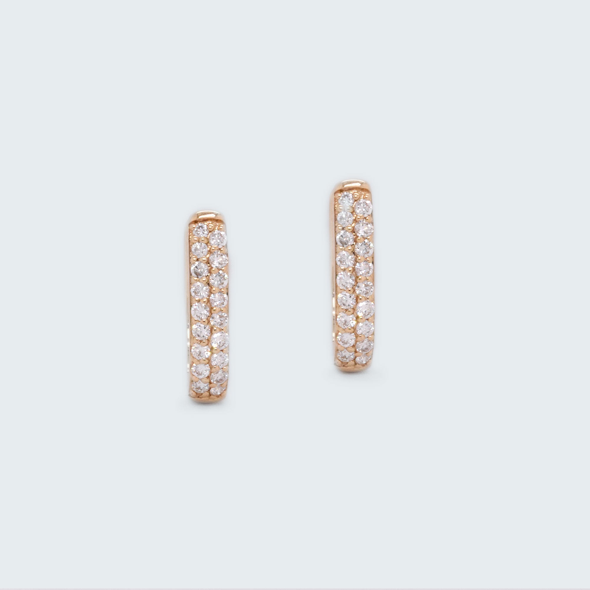 Pavé Diamond Oval Huggies - Eliza Page