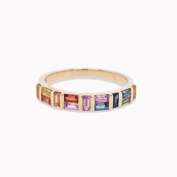 Rainbow Sapphire Mondrian Ring