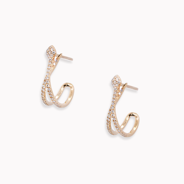 Diamond Snake Snuggie Earrings